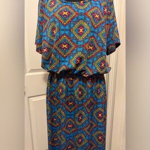 Espresso Blue Red Dolman Sleeve Sundress